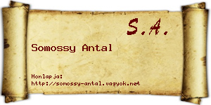 Somossy Antal névjegykártya